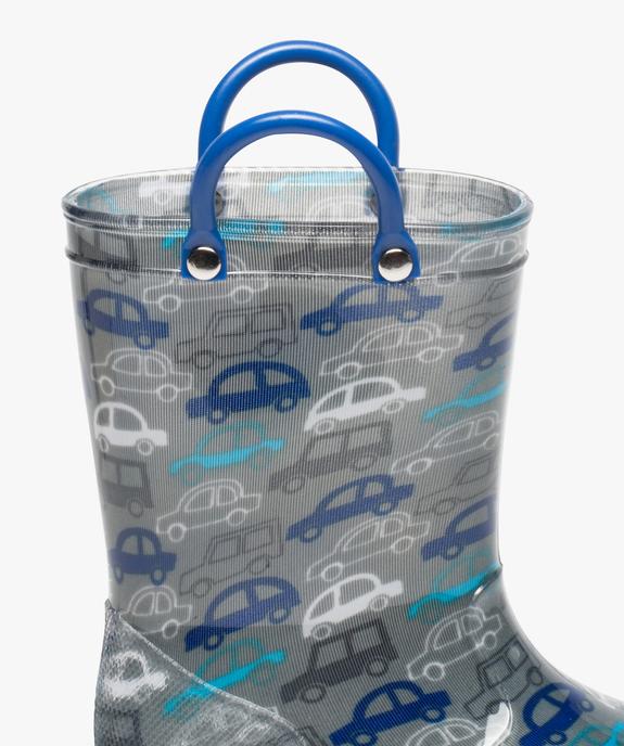 Bottes de pluie bébé garçon à motifs voitures et semelle lumineuse vue6 - GEMO (ENFANT) - GEMO