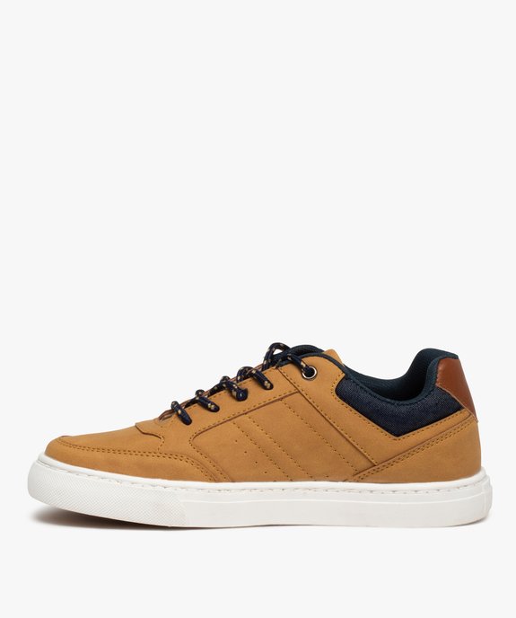 Baskets garçon à lacets bicolores et col denim – Lee Cooper vue3 - LEE COOPER - GEMO