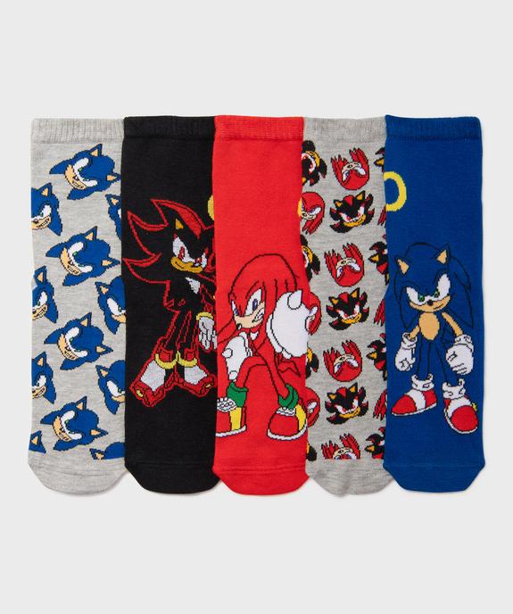 Chaussettes tige haute imprimées garçon - Sonic (lot de 5 paires) vue1 - SONIC - GEMO