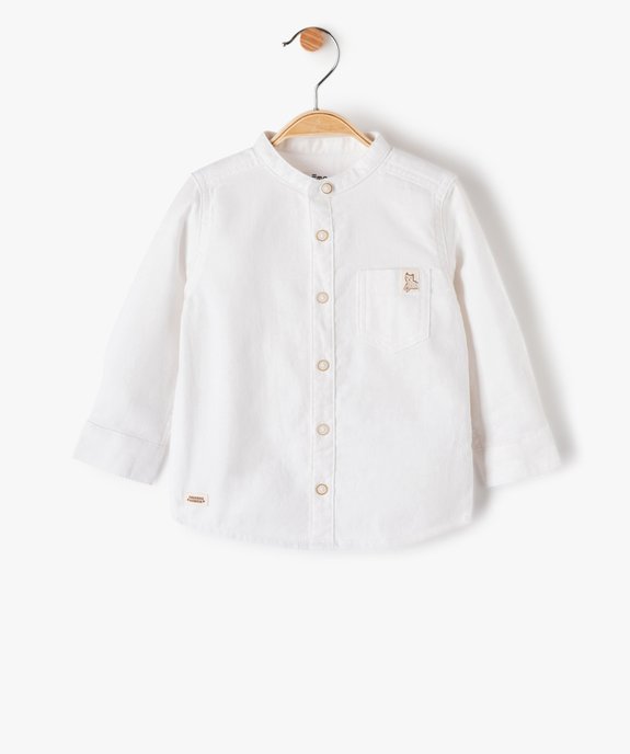 Chemise bébé garçon manches longues avec col mao vue1 - GEMO(BEBE DEBT) - GEMO