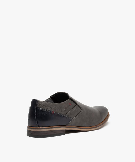 Derbies homme sans lacets à détails contrastants vue4 - GEMO(URBAIN) - GEMO