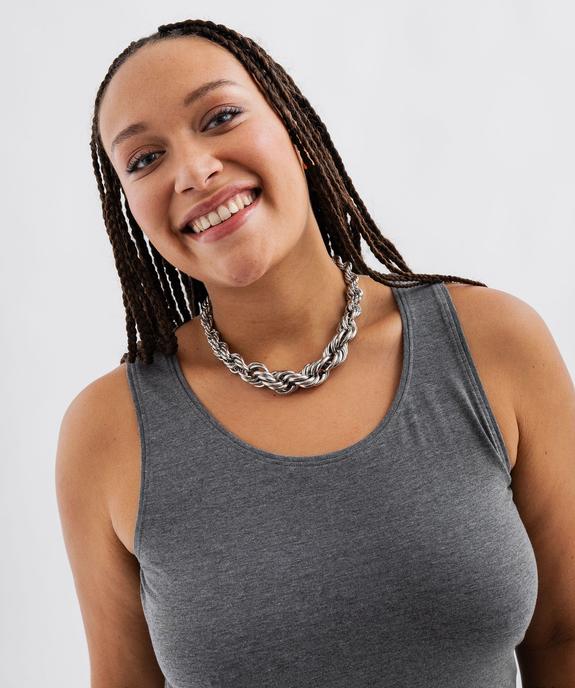 Débardeur à col rond uni femme grande taille vue11 - GEMO 4G GT - GEMO