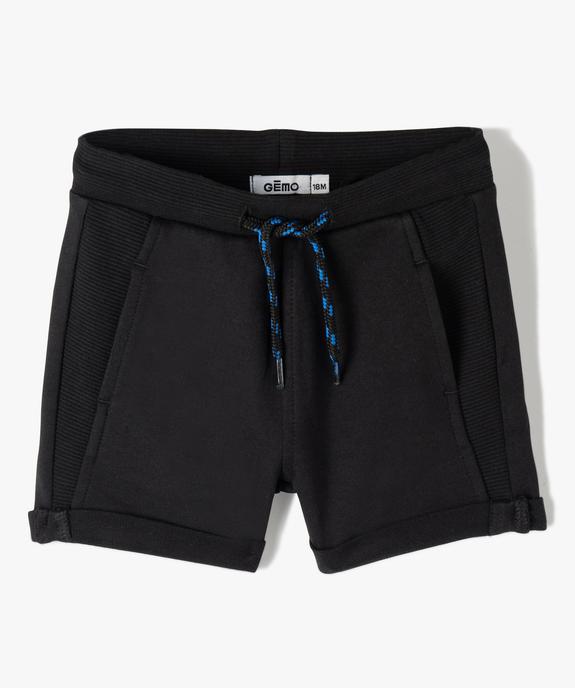 Short bébé garçon en maille à revers et reliefs vue1 - GEMO(BEBE DEBT) - GEMO