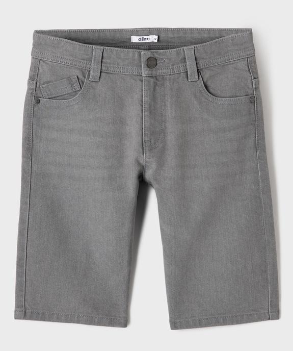 Bermuda en denim coupe slim garçon vue4 - GEMO (JUNIOR) - GEMO