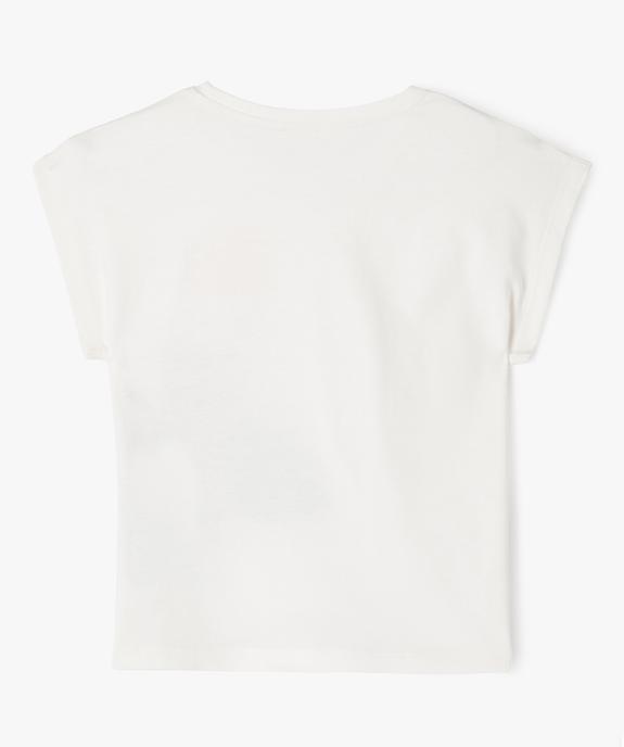 Tee-shirt manches courtes loose à motif fille vue3 - GEMO (ENFANT) - GEMO