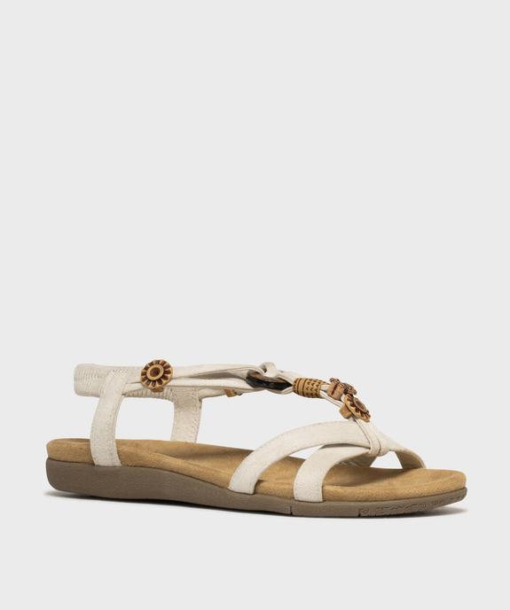 Sandales à enfiler avec breloques femme vue2 - EMILIA ROSA - GEMO