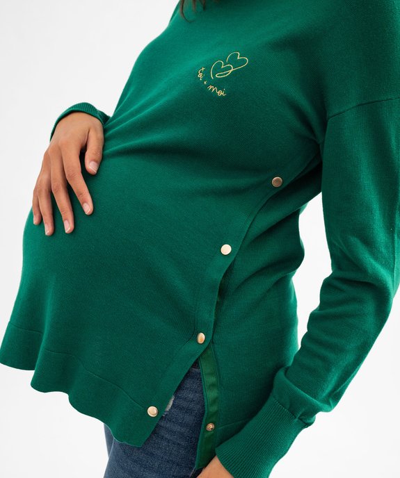 Pull de grossesse et d'allaitement à côtés pressionnés vue2 - GEMO (MATER) - GEMO