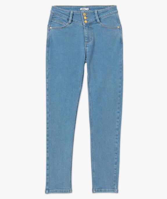 Jean femme coupe Slim taille haute longueur 7/8ème vue4 - GEMO 4G FEMME - GEMO