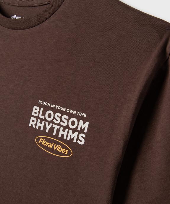 Tee-shirt manches courtes coupe oversize avec inscription garçon vue2 - GEMO 4G GARCON - GEMO