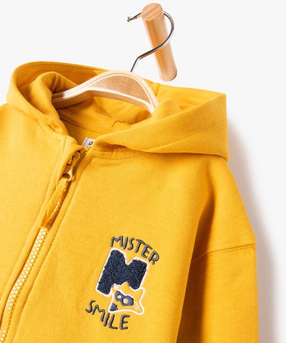 Sweat zippé à capuche en molleton doux bébé garçon vue2 - GEMO(BEBE DEBT) - GEMO
