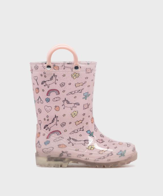 Bottes de pluie à motifs et semelle lumineuse fille - Lovely Wings vue1 - LOVELY WINGS - GEMO