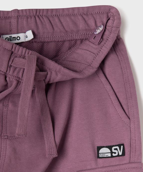 Bermuda cargo en maille French Terry garçon vue2 - GEMO (ENFANT) - GEMO