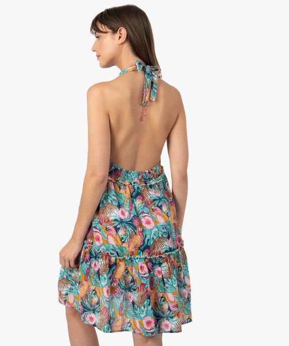 Robe de plage femme à volants vue3 - GEMO (PLAGE) - GEMO