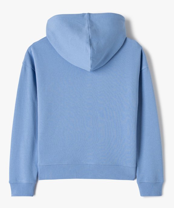 Sweat fille pastel à capuche intérieur molletonné vue4 - GEMO (JUNIOR) - GEMO
