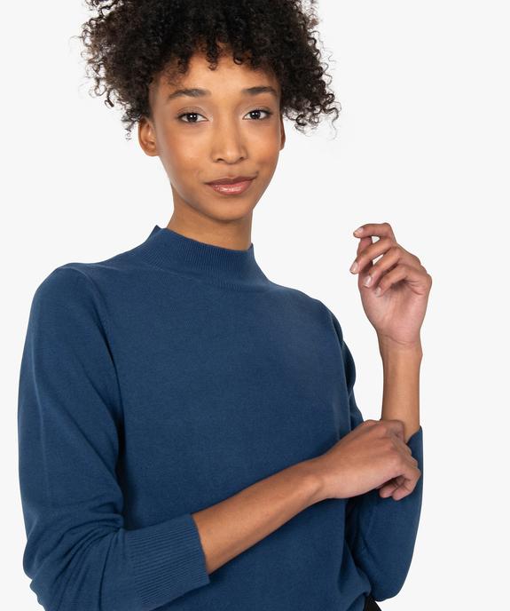 Pull femme col montant coloris uni vue2 - GEMO (MAILLE) - GEMO