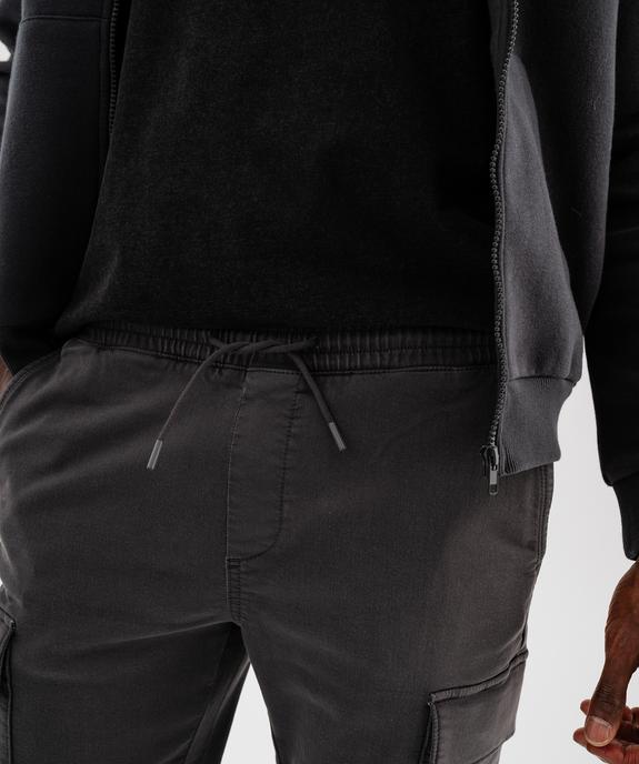 Pantalon jogger coupe cargo avec taille ajustable homme vue3 - GEMO (HOMME) - GEMO
