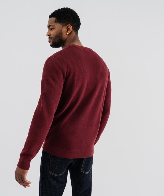 Pull en tricot perlé en coton homme vue3 - GEMO (HOMME) - GEMO
