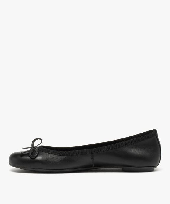 Ballerines plate dessus en cuir femme - Tanéo vue3 - TANEO - GEMO