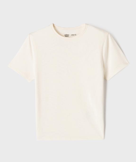 Tee-shirt manches courtes coupe courte fille vue1 - GEMO 4G FILLE - GEMO