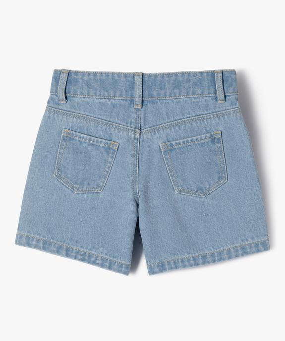 Short en jean ample en coton fille vue4 - GEMO (ENFANT) - GEMO