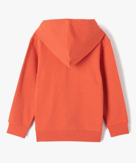 Sweat garçon à capuche avec inscription brodée  vue4 - GEMO (ENFANT) - GEMO