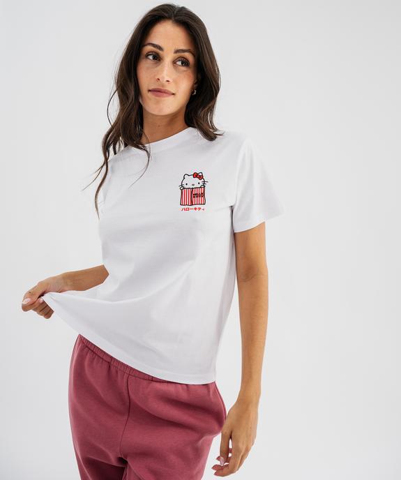 Tee-shirt manches courtes avec motif poitrine et dos femme - Hello Kitty vue4 - HELLO KITTY - GEMO