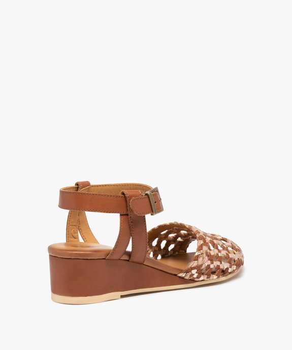 Sandales femme à talon et brides tressées cuir – Pierre Cardin  vue4 - PIERRE CARDIN D - GEMO