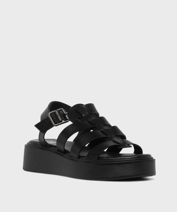 Sandales compensées multi-brides femme - 5 Miles vue2 - 5 MILES - GEMO