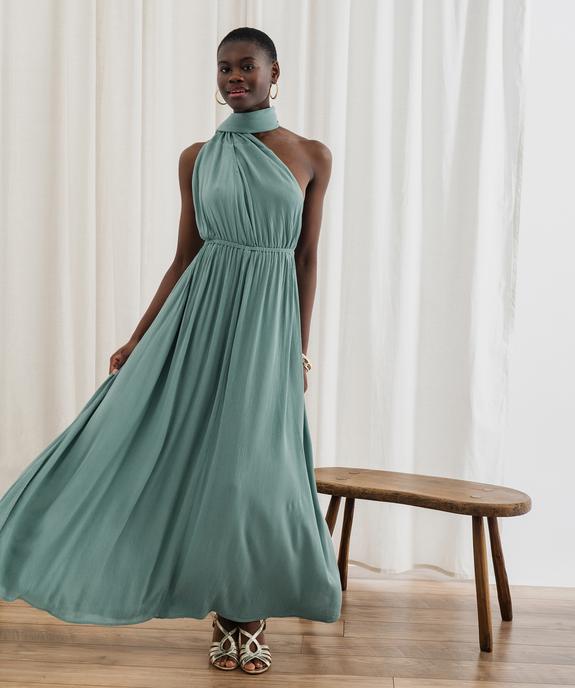 Robe longue dos nu multilook en viscose froissée femme vue9 - GEMO(FEMME PAP) - GEMO