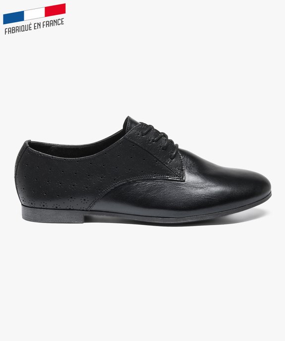 Derbies en cuir  souple vue1 - GEMO (CASUAL) - GEMO