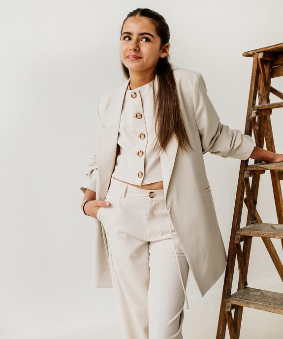 Veste blazer avec fermeture liens à nouer fille vue6 - GEMO (JUNIOR) - GEMO