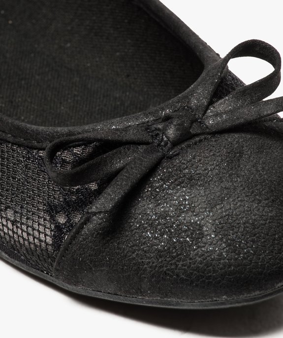 Ballerines femme pailletées en toile imitation dentelle vue6 - GEMO(URBAIN) - GEMO