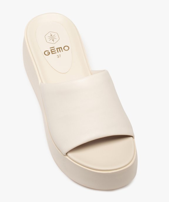 Mules femme à semelle plateforme et large bride unie vue5 - GEMO(URBAIN) - GEMO