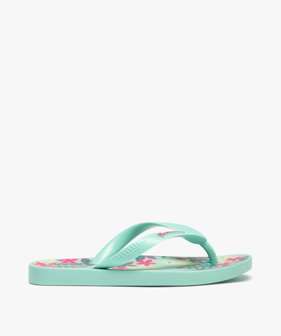 Tongs fille à motif végétal coloré - Copacabana vue2 - COPACABANA - GEMO