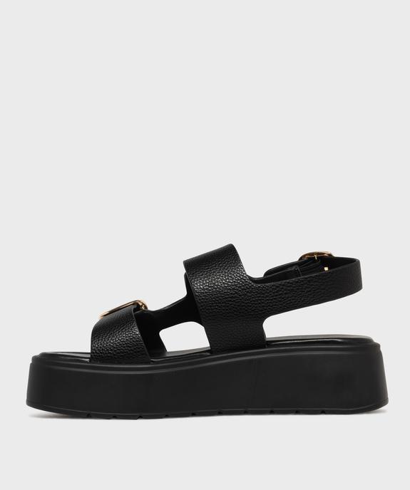 Sandales plateformes à boucles femme  vue3 - 5 MILES - GEMO