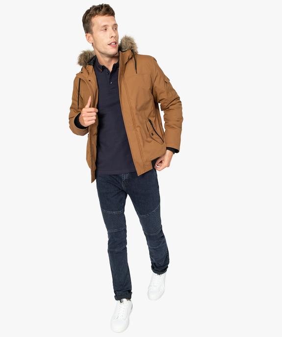 Jean homme coupe slim avec empiècements surpiqués sur les cuisses vue5 - GEMO (HOMME) - GEMO