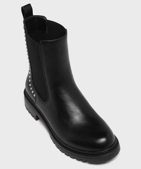 Boots Chelsea à clous et semelle crantée femme vue5 - 5 MILES - GEMO