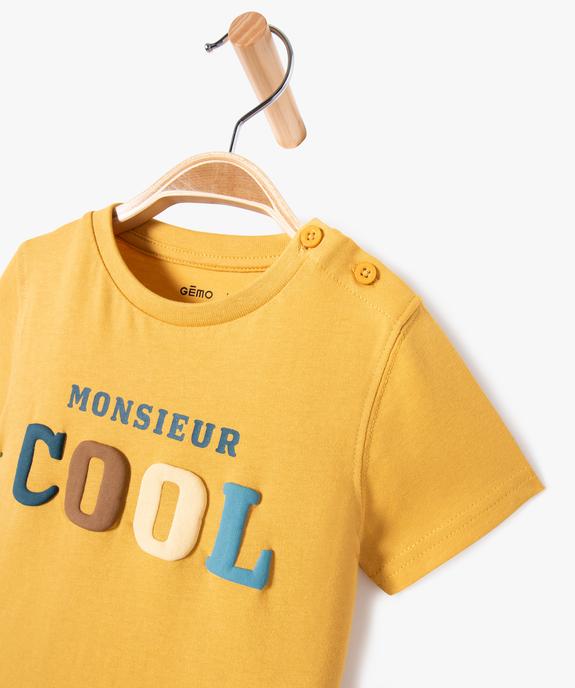 Tee-shirt droit manches courtes imprimé garçon vue2 - GEMO(BEBE DEBT) - GEMO