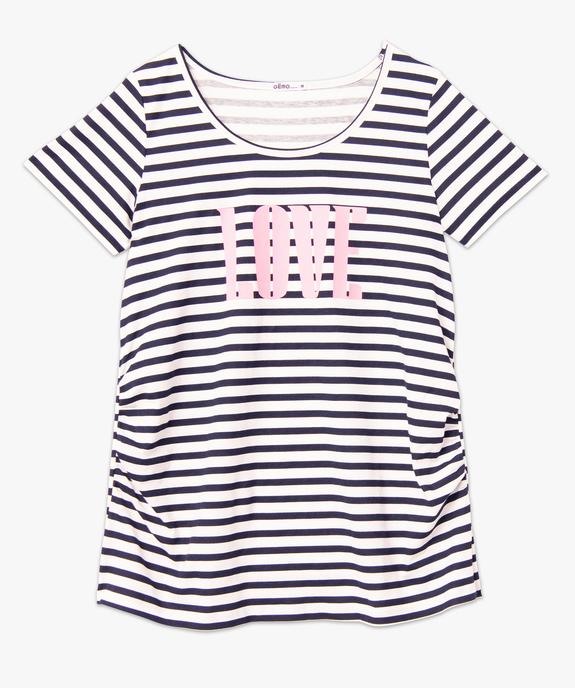 Tee-shirt de grossesse imprimé à manches courtes vue4 - GEMO 4G MATERN - GEMO