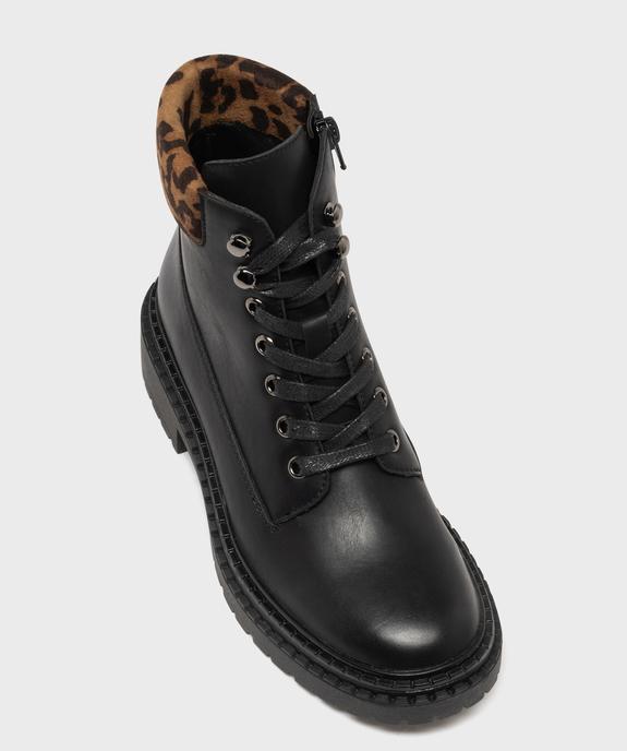 Boots à lacets et zip avec col texturé femme - Valentina Baldano vue6 - VALENTINA BALDA - GEMO