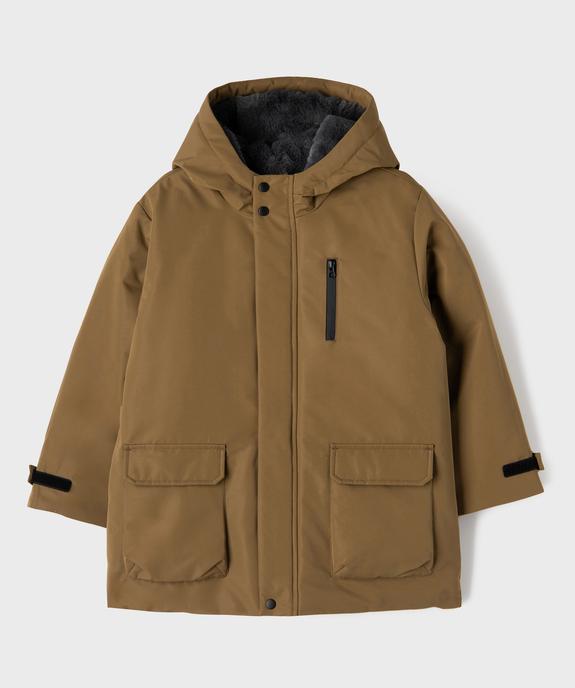 Parka à capuche avec doublure douillette garçon vue1 - GEMO 4G GARCON - GEMO