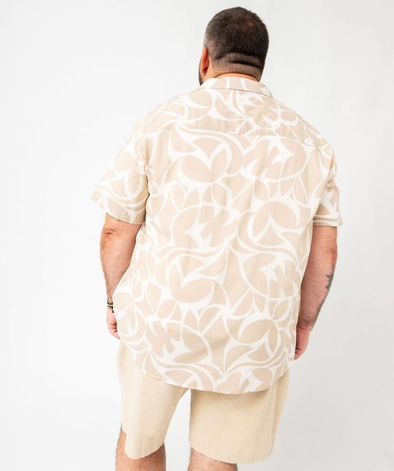 Chemise manches courtes et col cubain fine et fluide homme vue7 - GEMO (HOMME) - GEMO