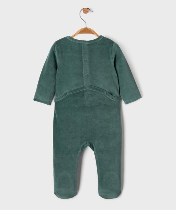 Pyjama en velours motifs pommes bébé fille vue3 - GEMO 4G BEBE - GEMO