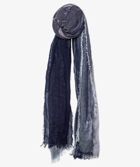 Foulard homme fluide à grands carreaux et franges vue2 - GEMO (ACCESS) - GEMO