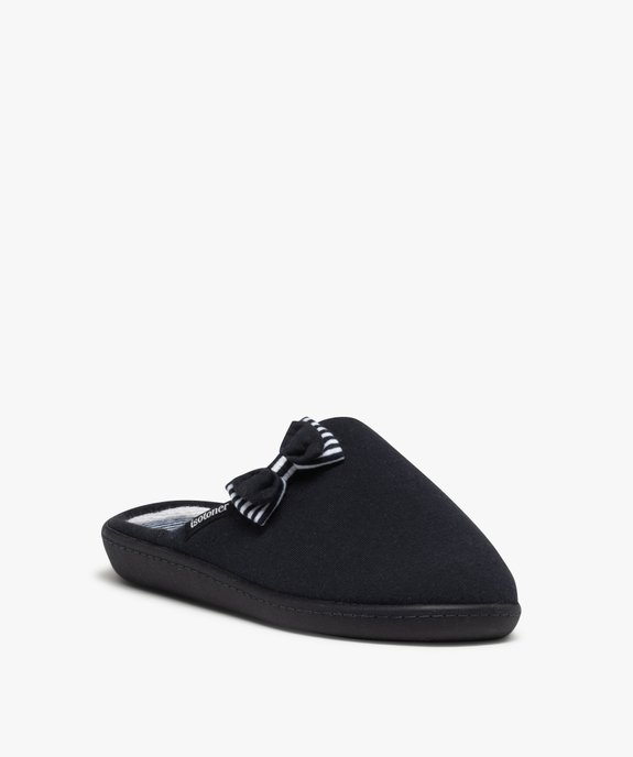 Chaussons femme mules rembourrées en jersey - Isotoner vue2 - ISOTONER - GEMO
