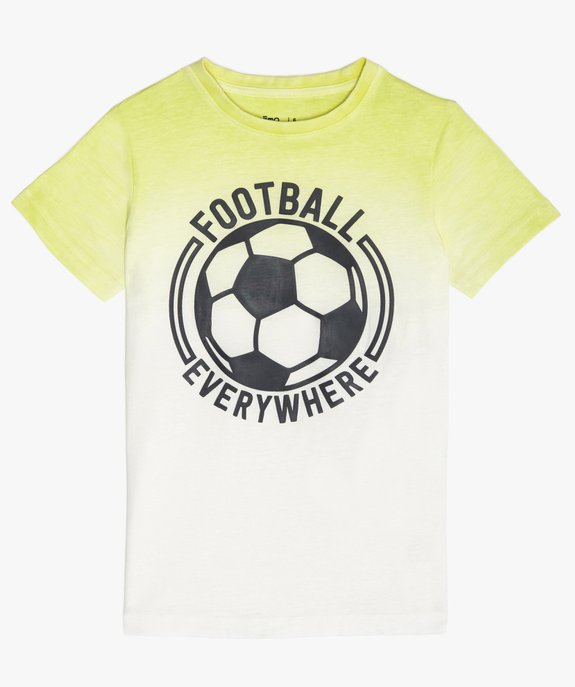 Tee-shirt garçon tie-and-dye avec patch football vue1 - GEMO (ENFANT) - GEMO