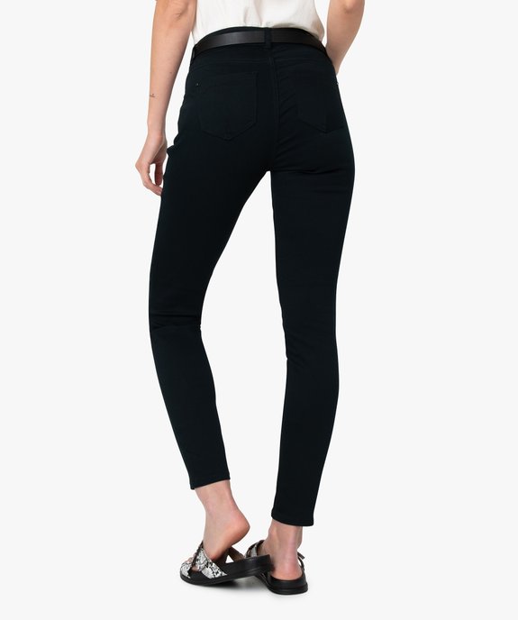 Pantalon femme coupe slim en toile extensible vue3 - GEMO(FEMME PAP) - GEMO