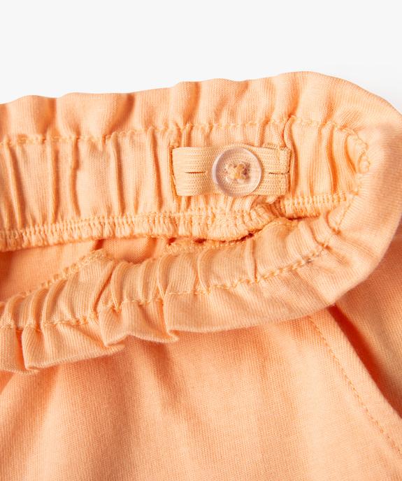 Short en maille avec ceinture élastique ajustable fille vue2 - GEMO 4G FILLE - GEMO