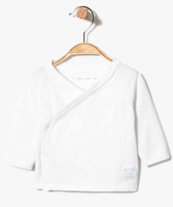 Brassière naissance en coton fermeture croisée vue1 - GEMO(BB COUCHE) - GEMO