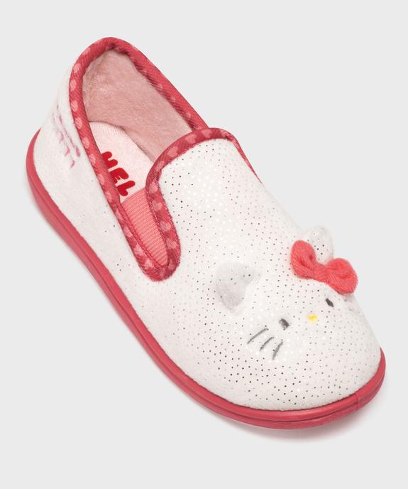 Chaussons pantoufles en velours fille Hello Kitty vue5 - HELLO KITTY - GEMO